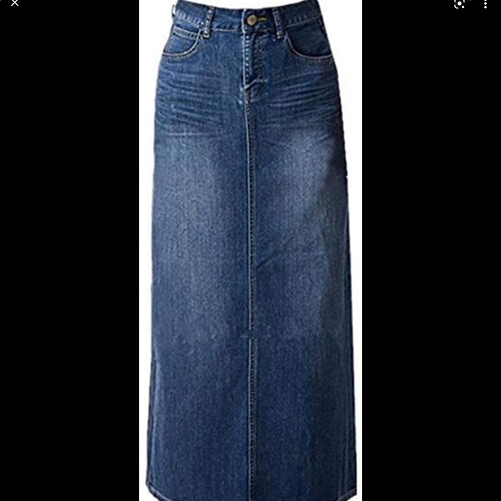 90s Vintage Women’s Denim Maxi Skirt size 14